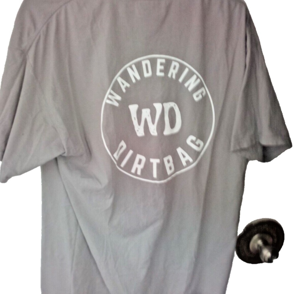 Vintage Wandering DIRTBAG Mens T-SHIRT Size L Brown Wandering Dirt Bag Hanes